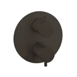 Crosswater MPRO Industrial Carbon Black Crossbox 3 Outlet Trim Set