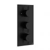 Crosswater MPRO Triple Concealed Thermostatic Shower Valve - Matt Black - PRO2000RM+