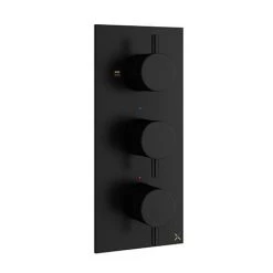Crosswater MPRO Triple Concealed Thermostatic Shower Valve - Matt Black - PRO2000RM+