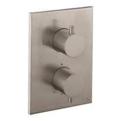 Crosswater Brushed Stainless Steel Effect MPRO Crossbox 2 Outlet Trim & Levers Finishing Kit - PROCB1500LBPV+