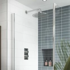 Nuie Quest Rectangular Concealed Thermostatic Twin Shower Valve - QUEV51 -Concealed Shower Valves Sales QUEV51 d2 460