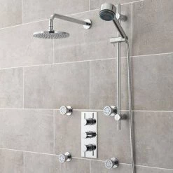 Nuie Quest Concealed Thermostatic Triple Shower Valve with Built-in Diverter -Concealed Shower Valves Sales QUEV56 detail1 460