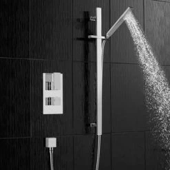 Summit Twin Concealed Thermostatic Shower Valve - Chrome -Concealed Shower Valves Sales SCTTSV d3 460