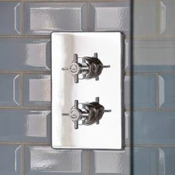 Heritage - Dawlish Dual Control Recessed Valve - Chrome - SDC04 -Concealed Shower Valves Sales SDC04 D2 460