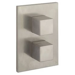 Crosswater - Water Square/Verge Crossbox 2 Outlet Trim & Levers - Brushed Stainless Steel