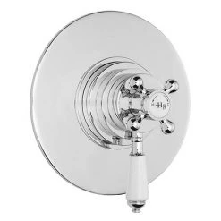 Hudson Reed Topaz White Dual Concealed Thermostatic Shower Valve Chrome - TSVT006