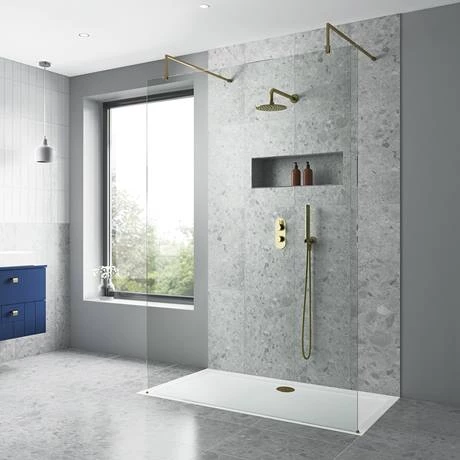 Venice Giro Twin Thermostatic Shower Valve with Diverter - Brushed Brass 4 Venice Giro Twin Thermostatic Shower Valve with Diverter - Brushed Brass - Image 4