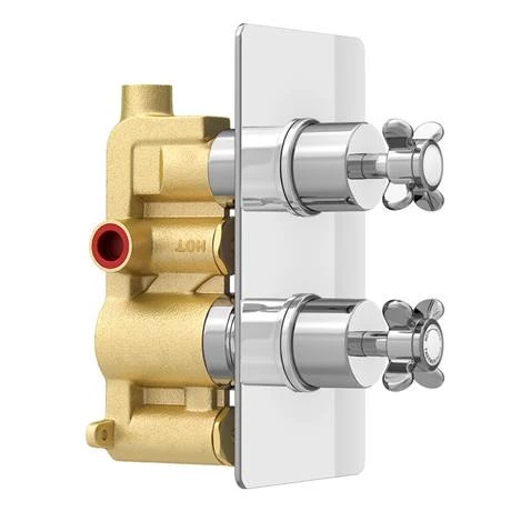 Astoria Traditional Twin Concealed Thermostatic Shower Valve 6 Astoria Traditional Twin Concealed Thermostatic Shower Valve - Image 6
