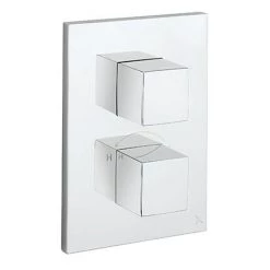 Crosswater - Water Square/Verge Crossbox 3 Outlet Trim & Levers - Chrome