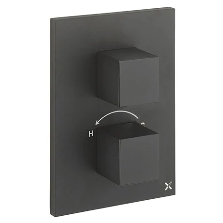 Crosswater - Water Square/Verge Crossbox 2 Outlet Trim & Levers - Matt Black 1 Crosswater - Water Square/Verge Crossbox 2 Outlet Trim & Levers - Matt Black